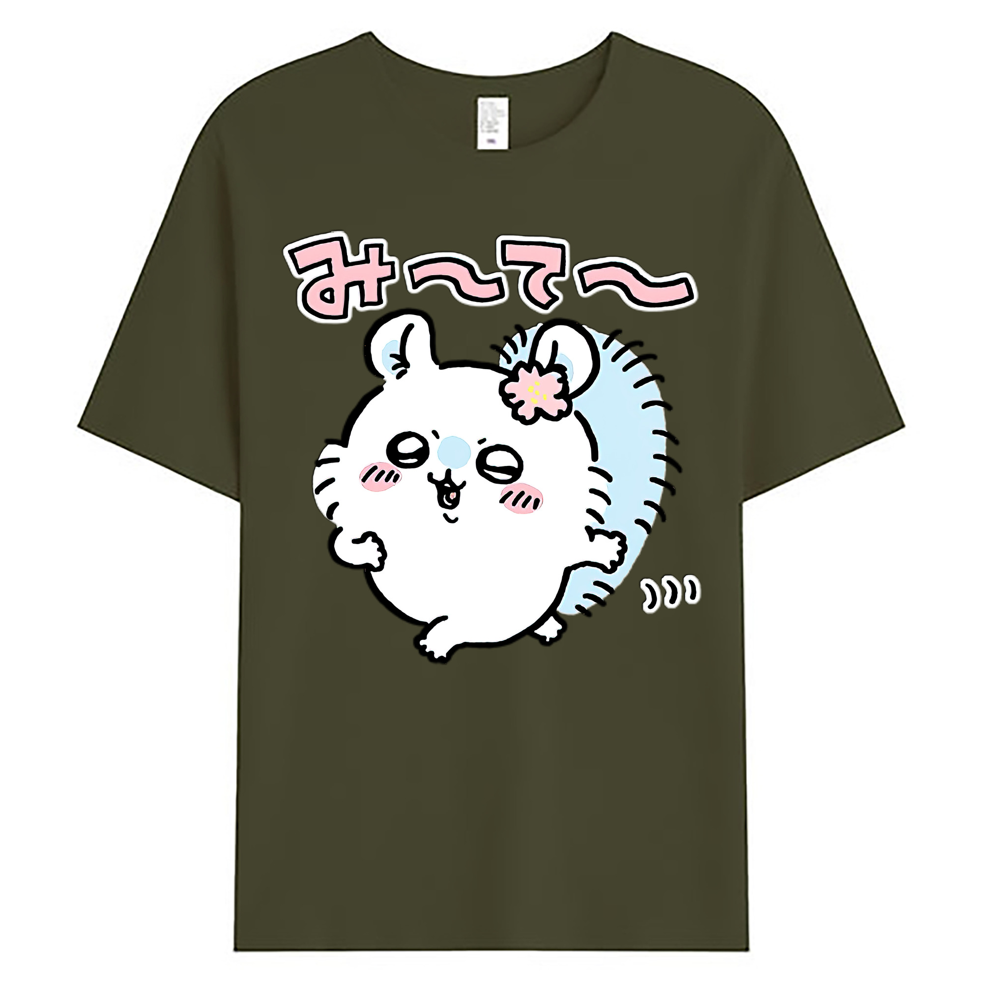 （画像用） ちいかわ モモンガ Chii-kawa Momonga 綿100％ メンズ半袖Tシャツ｜肌触りやわらか＆通気性